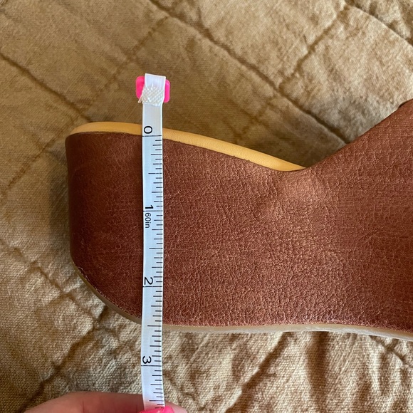 Korkease Noellie Leather Platform Flower Slide Wedge - Picture 12 of 13